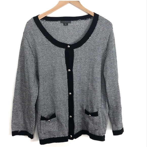 Covington Sweaters - Covington button up black cardigan extra large